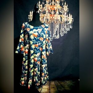 Navy floral dress